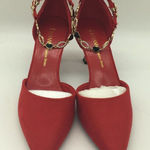 Eastanna Fashion Kitten Heel Red Size 5.5 Photo 0