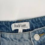 Peach Love California Jean Shorts Size Large Denim Faux Pockets 100% Cotton Photo 3