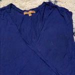 Ellen Tracy Navy Blue Semi-Sheer Top Medium Photo 1