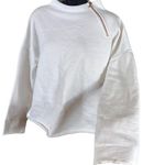 Lime & Vine White Rose Gold Zipper Cropped Sweatshirt Size M Photo 3