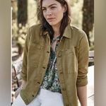 J.Jill  S Small Painter Chore Jacket Light Olive Oil Green Essential Fatigue Photo 0