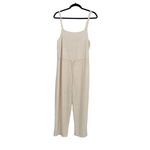 Ecote  Womens Cream‎ Medium Rayon Soft Girl Drawstring Waist Summer Jumpsuit Med Photo 1