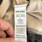 NWT Saint Genies Black Plunging V Neck Polkadot Ruched Mini Dress Size 12 Photo 8