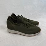 J/Slides Urban Sport Olive Green Knit Sneakers Lace Up Casual‎ Shoes 7W Size 7 Photo 3