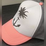 O'Neill O’NEILL Women’s Anchor Palm Tree Coral Gray Trucker Hat Photo 2