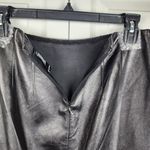 Vintage Laundry By Shelli Segal Leather Wool Pencil Skirt Black Herringbone 6 Photo 6