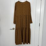 ASOS  Size 14 Orange, Black Animal Print Tiered Long Sleeve Maxi Dress Photo 8