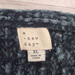 A New Day  Green Chenille Cozy Electric Chunky Boxy Granny Pullover Sweater XL Photo 10