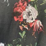 Abercrombie & Fitch Black Floral Blouse with Crochet Hem Photo 1