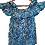 NEW House of Harlow 1960 × Revolve Turquoise Cold Shoulder Crop Top Blue Size L Photo 5