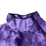 Green Tea Fleece Pullover Womens XL Purple Tie Dye Snap Neck Pockets Used Photo 4