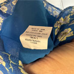 MELLODAY  Blue Floral Lined Blouse, size XL Photo 6