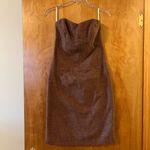 Anthropologie Molly New York Strapless Dress Brown Lined NWT Size 2 NO BELT Photo 10