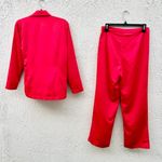 Misook NWT Wrap Crepe de Chine Blazer & Wide Leg Pant Set Sunset Red Women's XS Photo 10