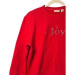Classic Elements VTG  Red Joy Embellished Crewneck Sweatshirt Women's SZ M Cotton Photo 2