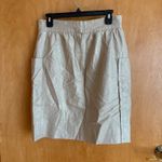 Anthropologie Cartonnier Twill Metallic Pocket Skirt Size 10 Beige Neutral Metallic Chic Photo 1