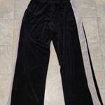 Juicy Couture  Velour Track Pants Black White Side Stripe Womens Small Y2K Photo 3
