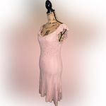 Freshman 1996 Blush Pink Knit Crochet Fit and Flare Midi Cottagecore Dress M Size M Photo 7