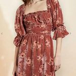 Hutch Leland Bohemian Velvet Burnout Mini Dress in Cinnamon Photo 7