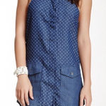 One Teaspoon  Homesick Blues Chambray Polka Dot Sleeveless Shirt Dress Photo 0