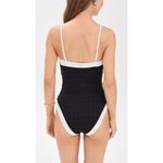 L'Agence Tory Colorblock Chic Bandeau One Piece Swimsuit in Black Small New Photo 14