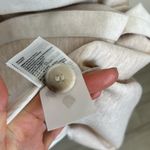 H&M Warm Beige White Sleeveless Shirt Jacket Long / Size Small Photo 9