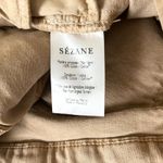Sézane Sezane Manu Wide Leg Low Rise Pleated Trousers in Coffee Tan Size 46 FR 14 US Photo 5