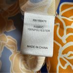 CROSBY by Mollie Burch  Blue Orange Floral V-Neck 3/4 Sleeve Blouse Size XS Photo 7