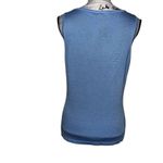 Etcetera ‎ sleeveless blue drape neck blouse medium Photo 3