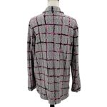 Nic+Zoe NWOT Around Town Shirt Jacket Shacket Plaid Pink Black White Size Large Photo 3