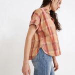 Madewell Daily Shirt in Neon Madras Plaid Size XXS |  100% Cotton Shirt Photo 1