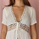 DUSTER BEACH COVER UP Open KIMONO T. ZOVICH Bell Sleeve Ecofriendly Black Large Photo 13