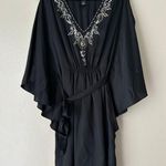 White House | Black Market Black Embellished Butterfly Sleeve Dress Size S Photo 5