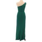 Elegant One Shoulder Green Maxi Dress Holiday Bridesmaid Evening Formal Size XS Photo 2