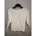 ESCADA Vintage Womens Germany White Cable Knit Sweater Metallic Size 40 S/M Photo 4