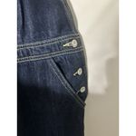 For Days Organic Cotton Dark Wash Carpenter Bib Overalls Straight Leg Size 26 Blue Photo 5