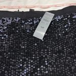 Ann Taylor New With Tag Black With Blue Tinted Sequin Pencil Skirt Size 12P Photo 4