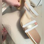 NWT THE DROP Women's Avery Square Toe Two Strap High Heeled Sandal Size 9 Gold Photo 12