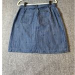 Talbots  Denim Skirt Daisy Embroidered A-Line Casual‎ Belted Preppy Chic Size 6 Photo 1