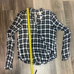 Michael Kors White Black Checker Plaid Halter Keyhole Blouse Size Small Photo 7