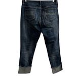 Soho Women's Curvy Boyfriend Jeans Size 10 Blue Distressed Denim Cuffs Photo 7