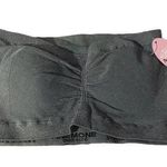 Anemone Gray Metallic Ruched Front Stretch Bandeau Women SZ OS Photo 0