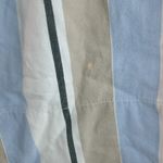 Liz Claiborne Liz Sport 14 Paper Bag Striped Blue Tan Cotton Shorts Plus Photo 2