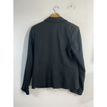 Attention Womans Size 10 Black Metallic Stripes 2 Button Blazer Photo 1