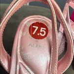 ALDO Barbie x Collection Pink Satin Platform Heart Sandal Block Heel 7.5 Photo 10