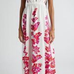 Farm Rio  Flowerful Birds Plunge Cotton Sundress, Size Large, $265 Photo 4