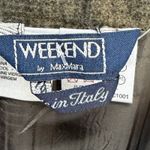 Max Mara Weekend Wrap Mini Skirt 12 Khaki Wool Glen Plaid Winter Dark Academia Tan Photo 8