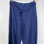 AQUA  Blue Striped Wide Leg Dress Pants Size Medium Photo 2