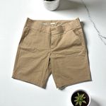 J.Crew Women's Bermuda Chino Shorts Stretch, Khaki Tan, Size 10 Photo 0
