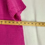 Old Navy  Button Short Sleeve Gauzy Shirt Womens Large Pink Photo 4